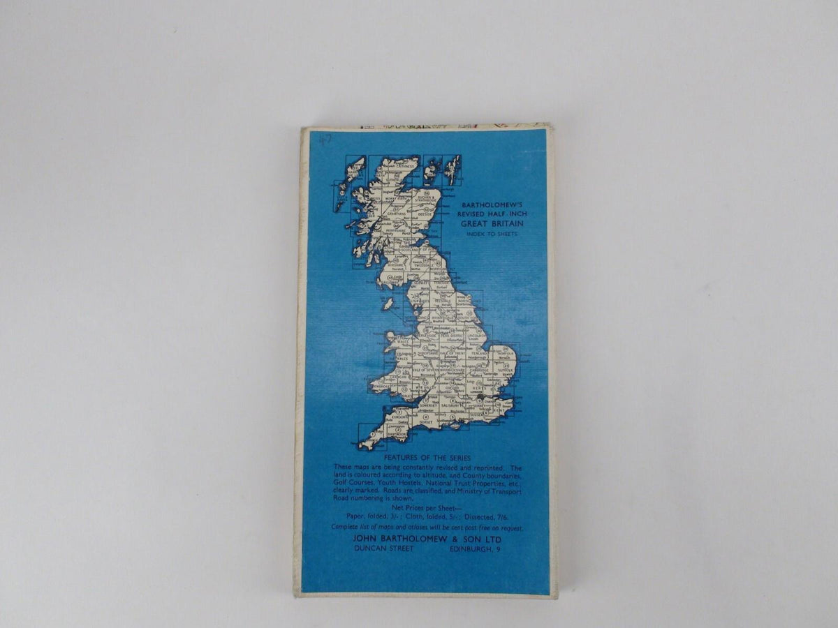 Bartholomew's Revised "Half-Inch" Contoured Maps Great Britain 18 Vale Of Severn
