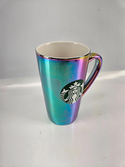 Starbucks Coffee Mug 16oz Rainbow Holographic Iridescent Oil Slick 2022 Holiday