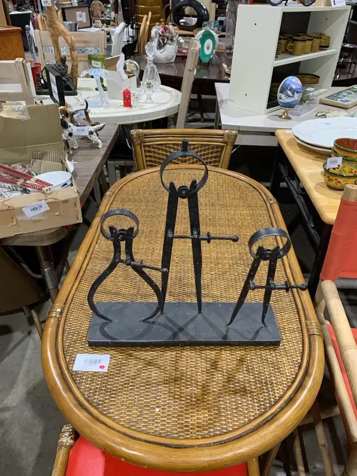 Iron Caliper Sculpture