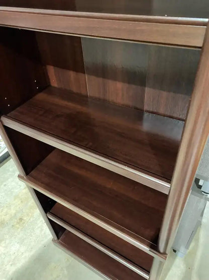 5-Shelf Tall Bookcase - Cherry Wood Finish