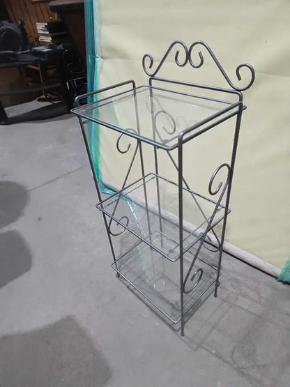 Small Metal/Glass Plant Stand