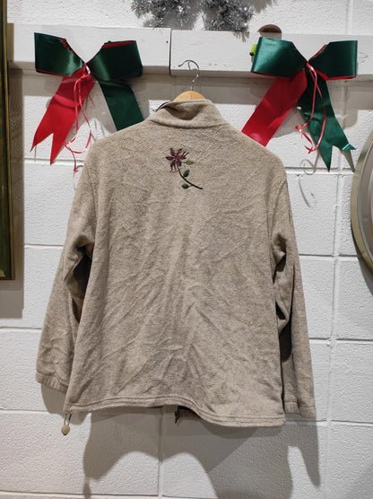 Vintage Northern Reflections Cotton Embroidered Button Cardigan Sweater S