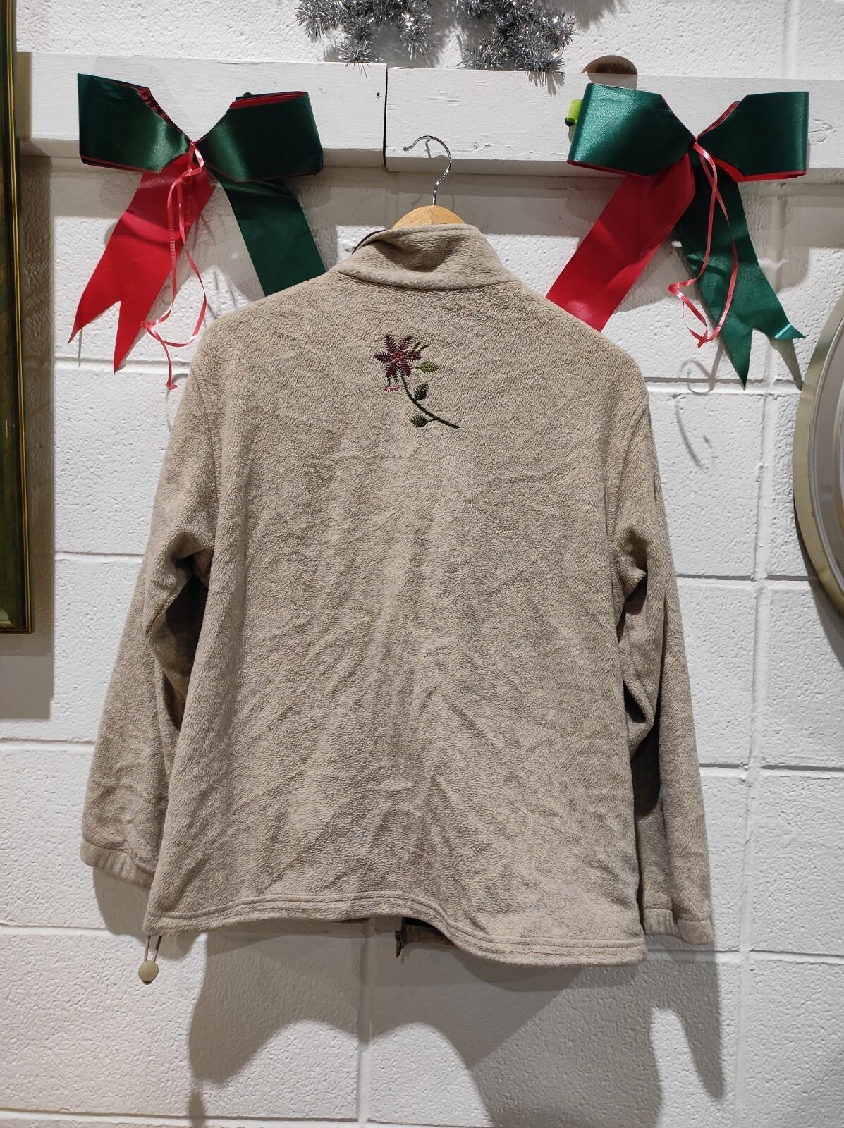 Vintage Northern Reflections Cotton Embroidered Button Cardigan Sweater S
