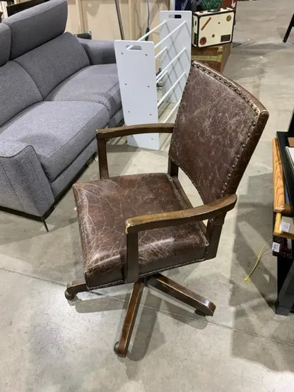 Leather Pottery Barn Swivel Office Chair