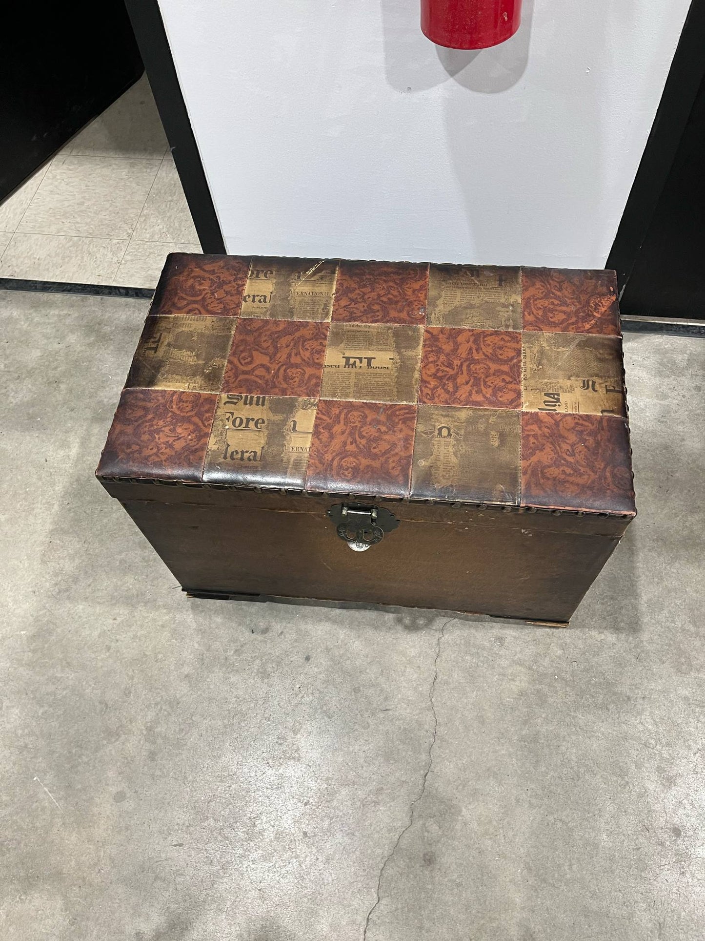 Vintage Leather and Wooden storage chest