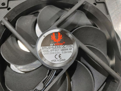 GOOD CONDITION Lot of 2 BitFenix 120mm 12V PC Case Fans Black
