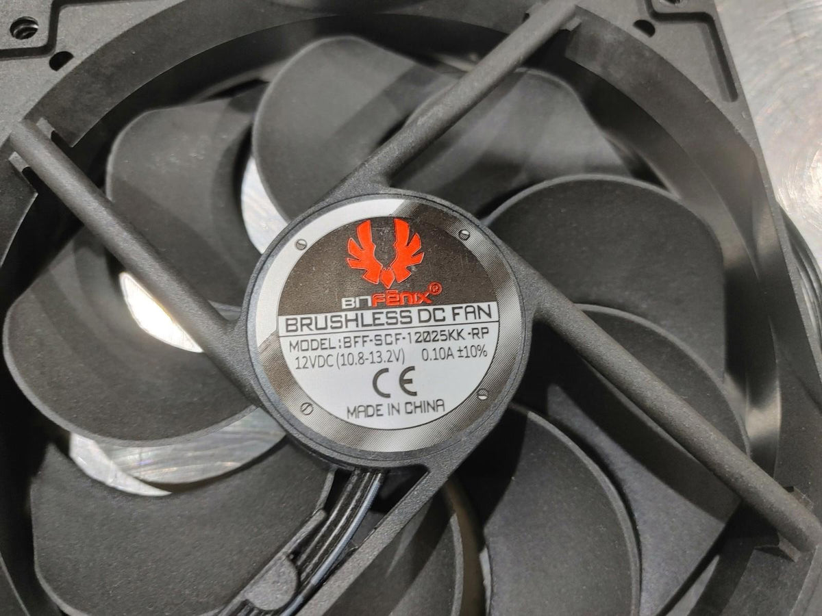 GOOD CONDITION Lot of 2 BitFenix 120mm 12V PC Case Fans Black
