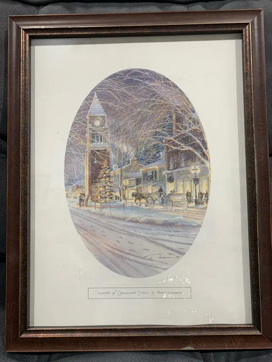 Framed Trisha Romance print -Vignette of Candlelight Stroll