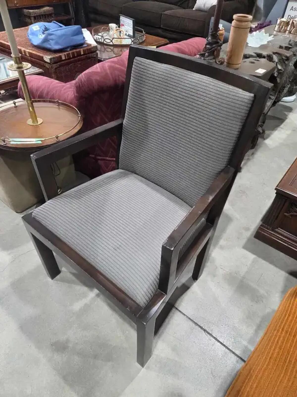 Wooden Accent Chair - Greyish Brown