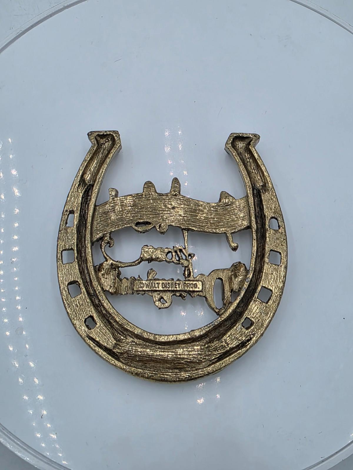 Vintage 1960s Walt Disney Disneyland "Good Luck Horseshoe Souvenir