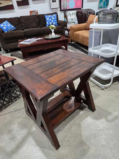 Solid Wooden End Table