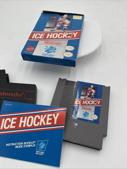 1988 Nintendo NES Ice Hockey Video Game Cartridge Box Full Set