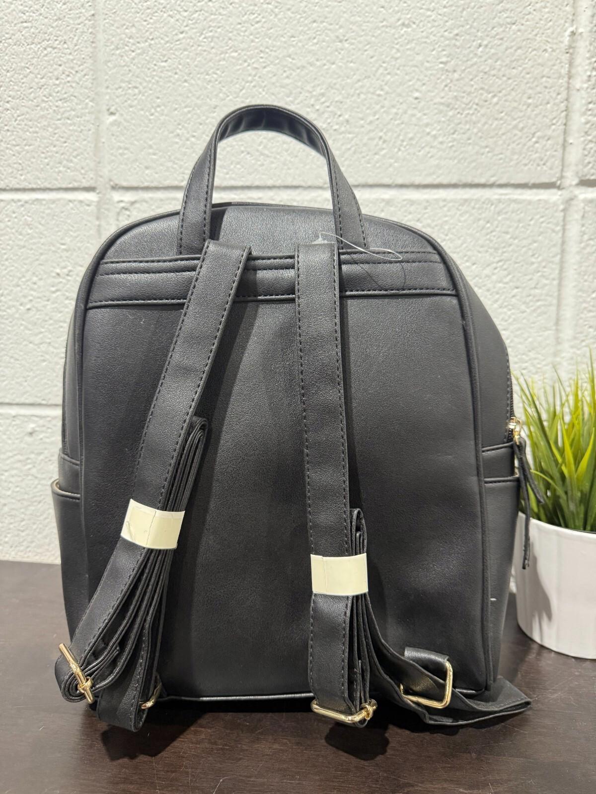 Stylish Black Mini Backpack Purse
