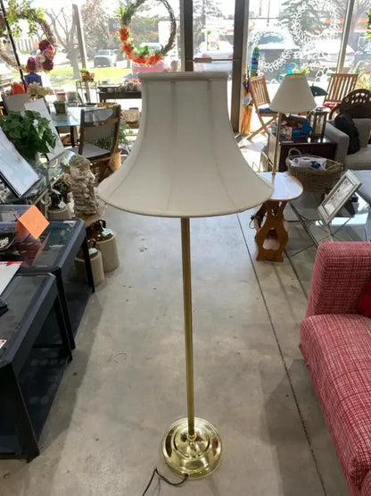 Gold Floor Lamp with Moveable Arm