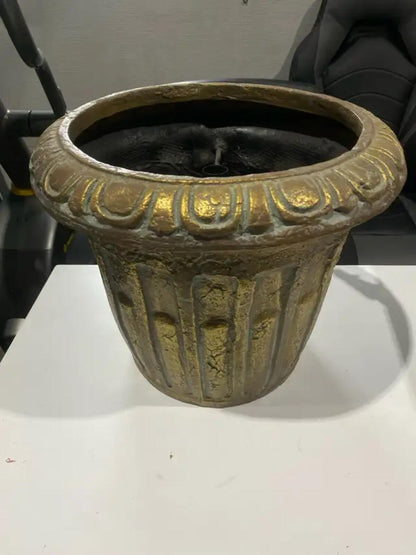 Large Golden Detailed Planter