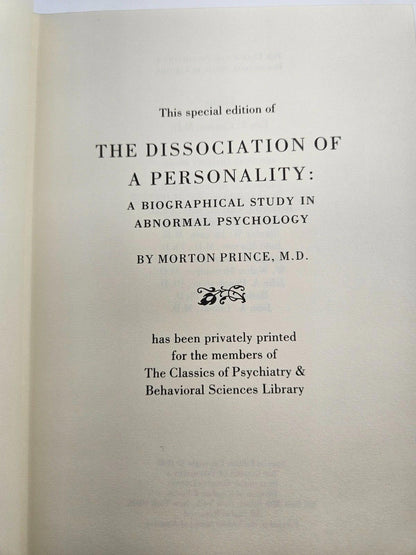 The Dissociation of a Personality by Morton Prince Classics Psychiatry 1992