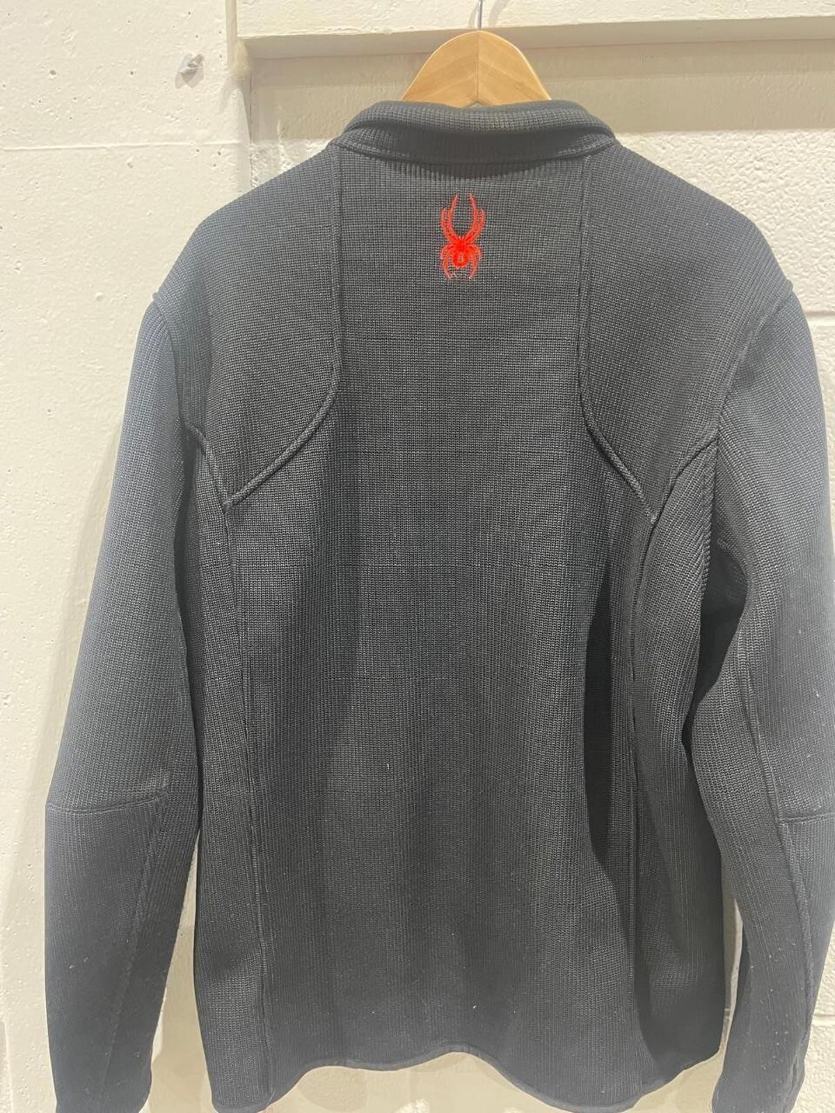 Mens Spider Core Sweater Orange and Black Size XL