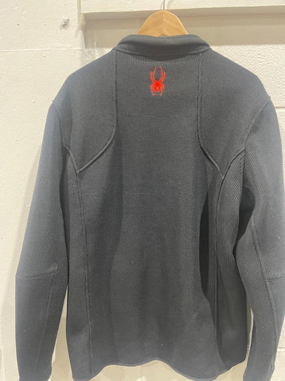 Mens Spider Core Sweater Orange and Black Size XL