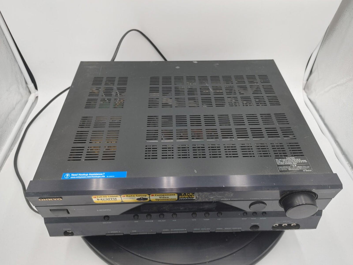 Good Condition Onkyo AV Receiver TX-SR575 HD HDMI 7.1 Channel Black Power Tested