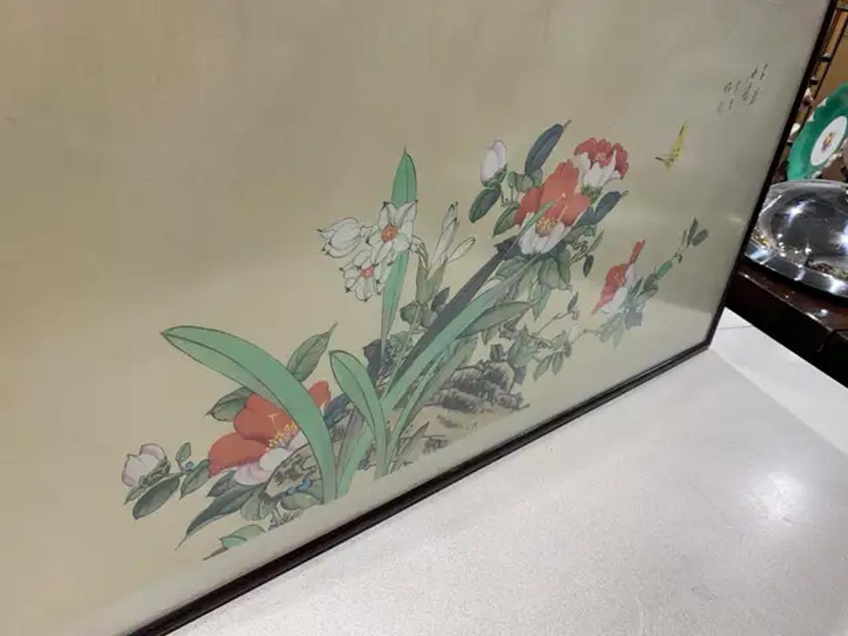 Framed Asian Floral Art