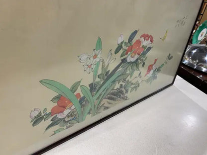 Framed Asian Floral Art
