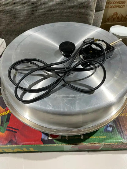 Vintage Stainless Steel Electric Skillet