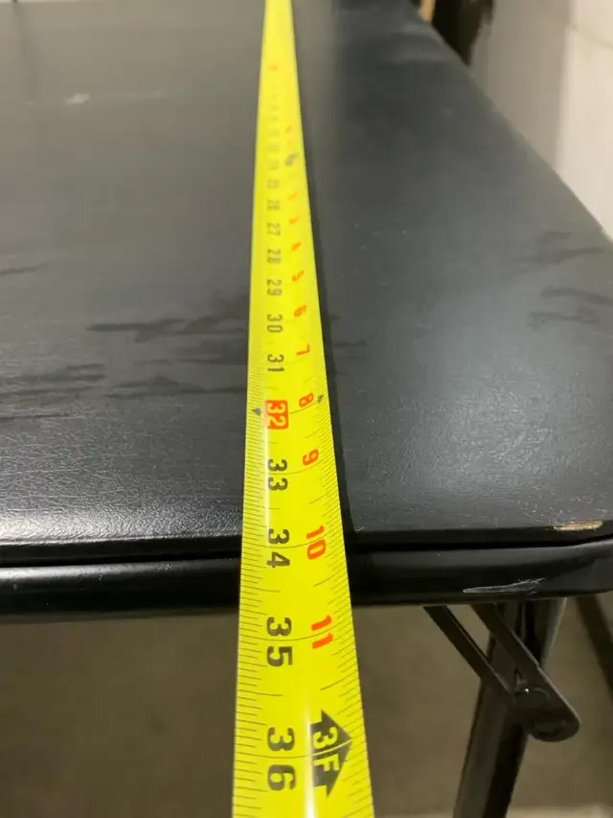 Black Padded Folding Table