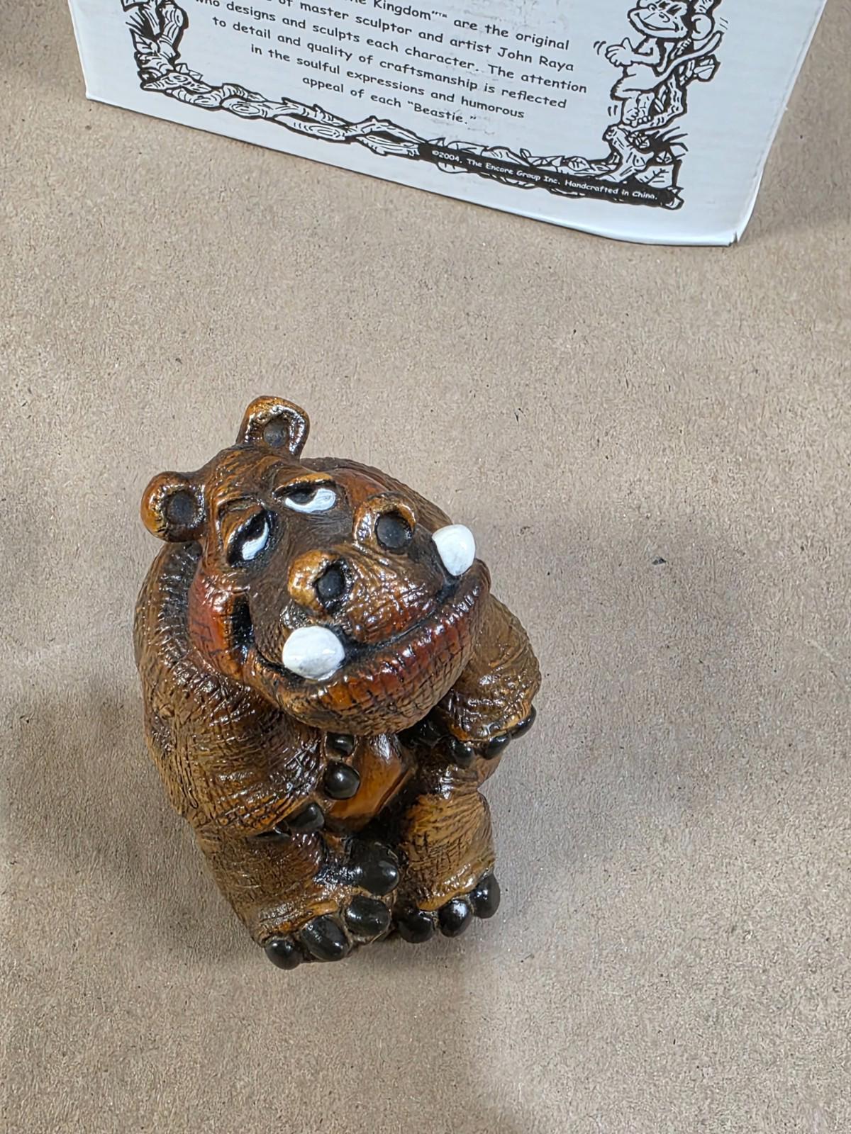 Vintage John Rays Beasties Kingdom Hugo Hippo 1987 Resin Figurine Hippopotamus