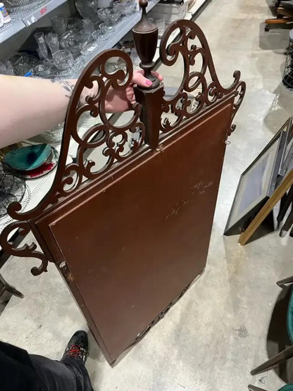 Large Dark Brown Ornate Mirror