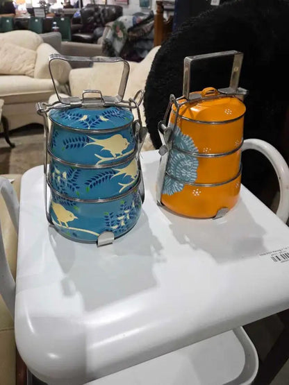Enamel Tiffin Food Carriers