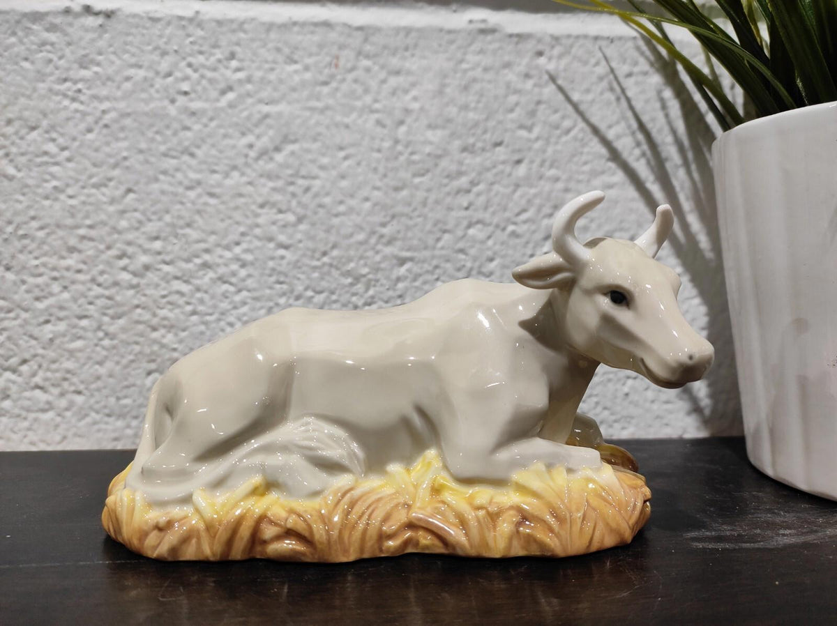 Figurines de crèche en céramique Hallmark (âne et vache)