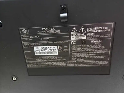 Toshiba 26" HD Television