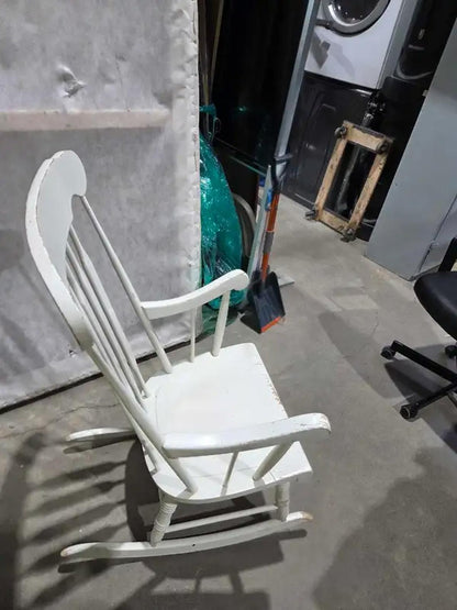 White Wooden Rocking Chair - Fixer Upper