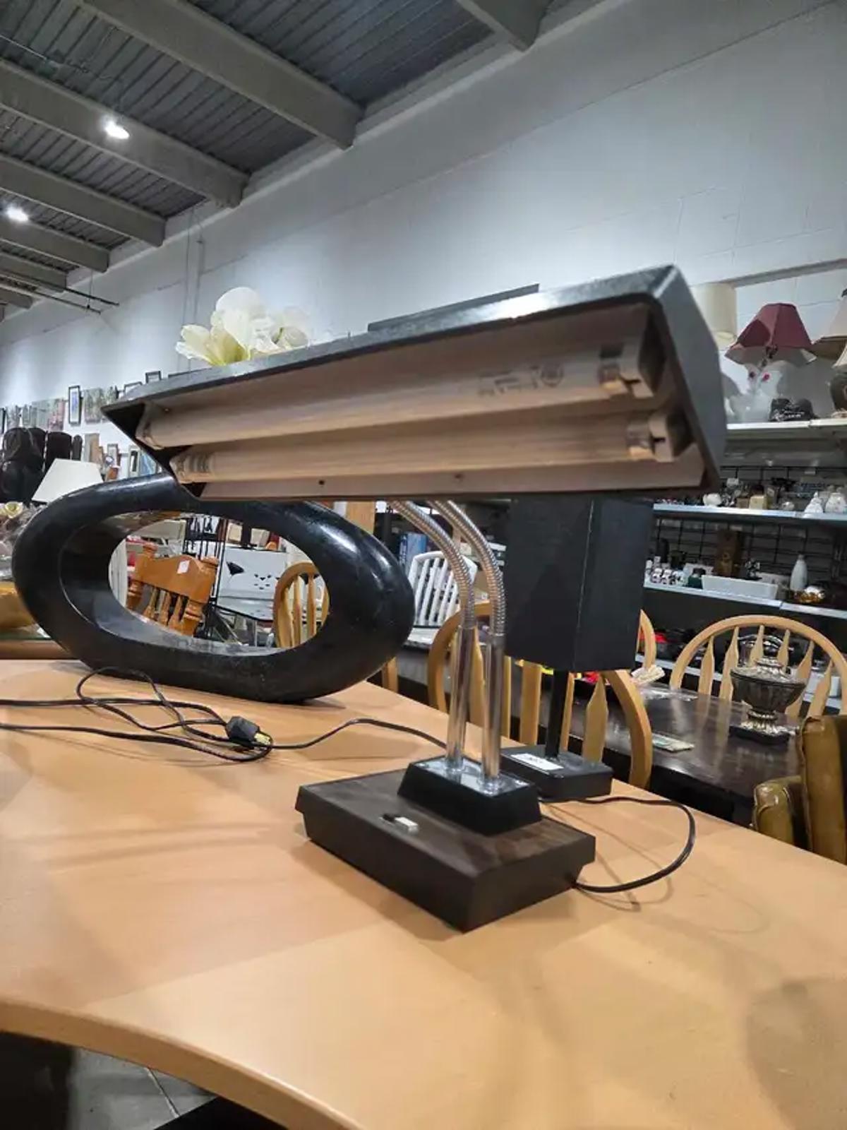 Vintage Double Gooseneck Desk Lamp
