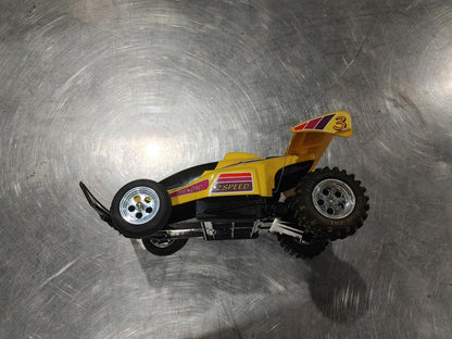 Good Condition Radio Shack 2-Speed Aero Buggy RC Car Yellow Untested No Remote