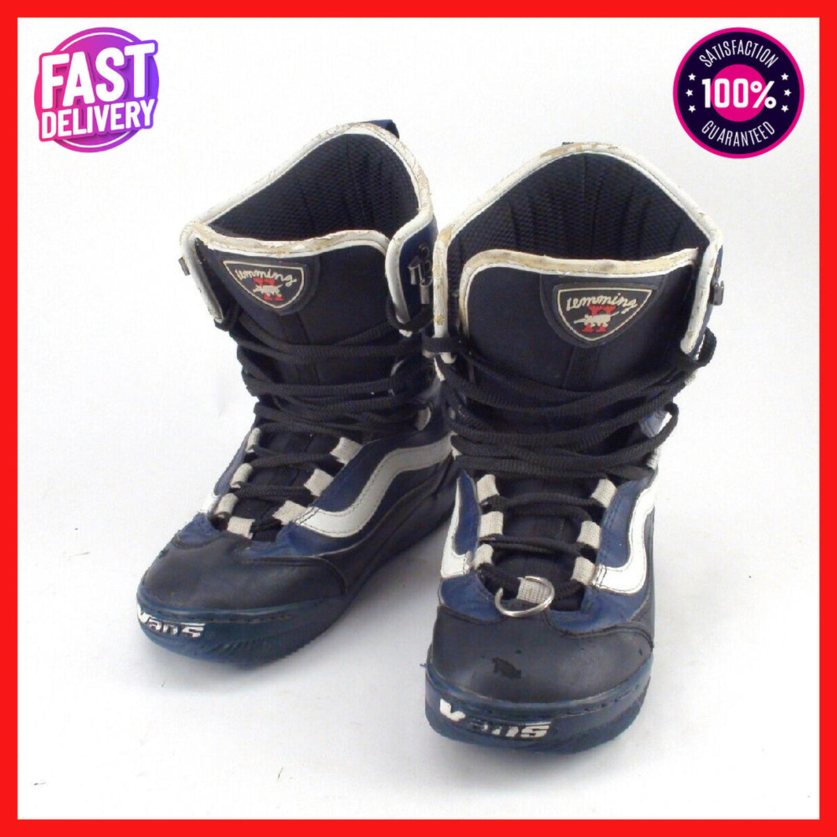 Vans Lemming II Vintage Snowboard Winter Boots, Blue, Men's Size 8 - Pre-Owned