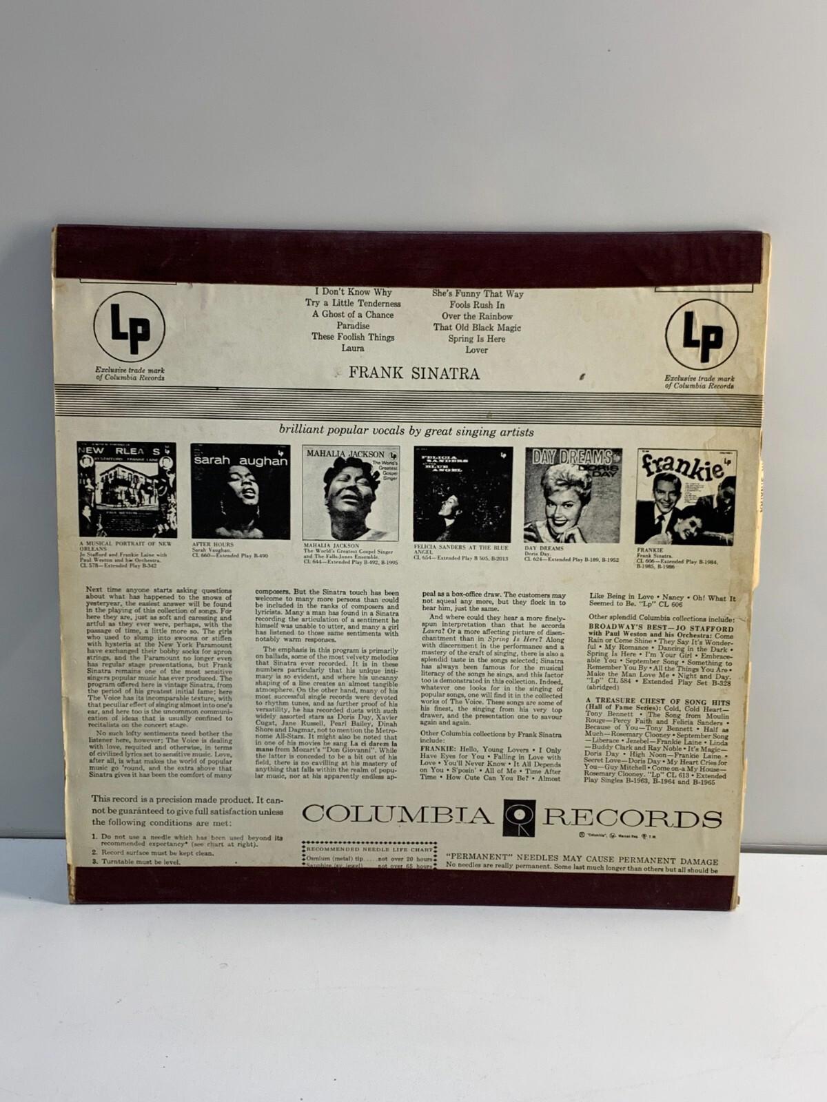 FRANK SINATRA THE VOICE COLUMBIA RECORDS VINYL LP