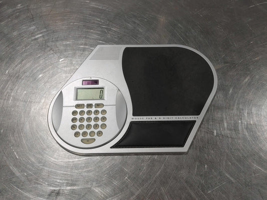 Good Condition Mouse Pad & 8-Digit Calculator Combo Device Silver/Black Works