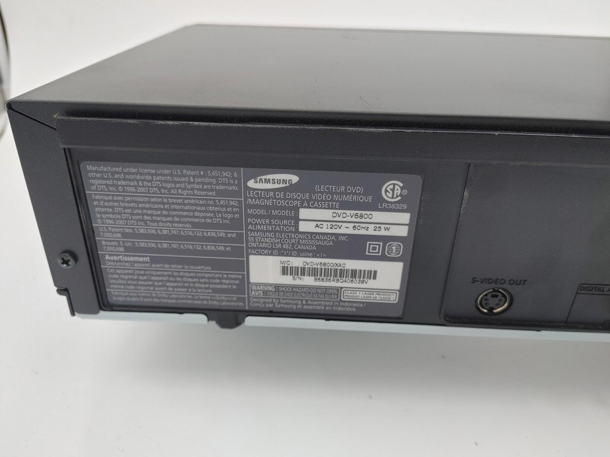 Good Condition Samsung 4-Head HiFi Stereo & DVD Player DVD-V6800 Tested READ