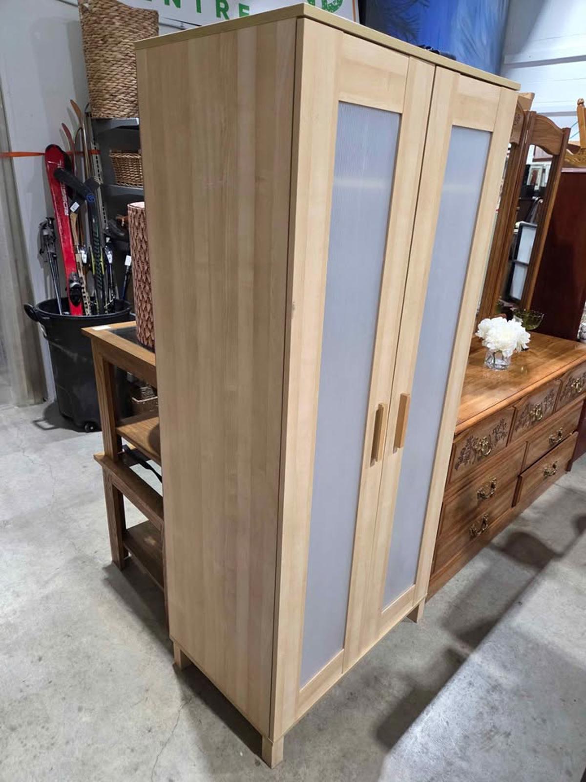 Ikea Light wood wardrobe with Doubld Doors