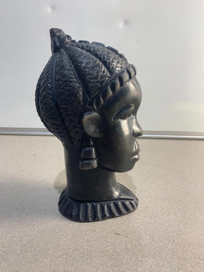 Vintage African Statue Sculpture Bust Female