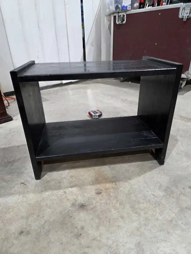 Petite étagère/table basse noire en bois