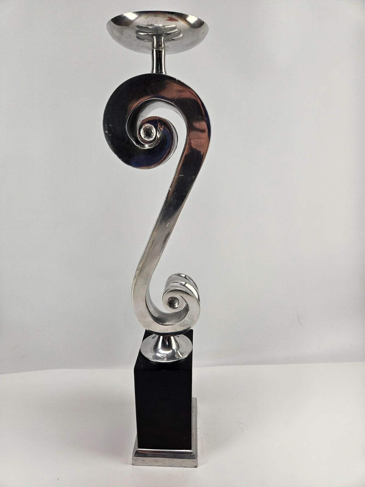 Chintz & Company Nickle Candle Holder Scroll
