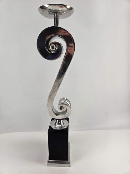 Chintz & Company Nickle Candle Holder Scroll