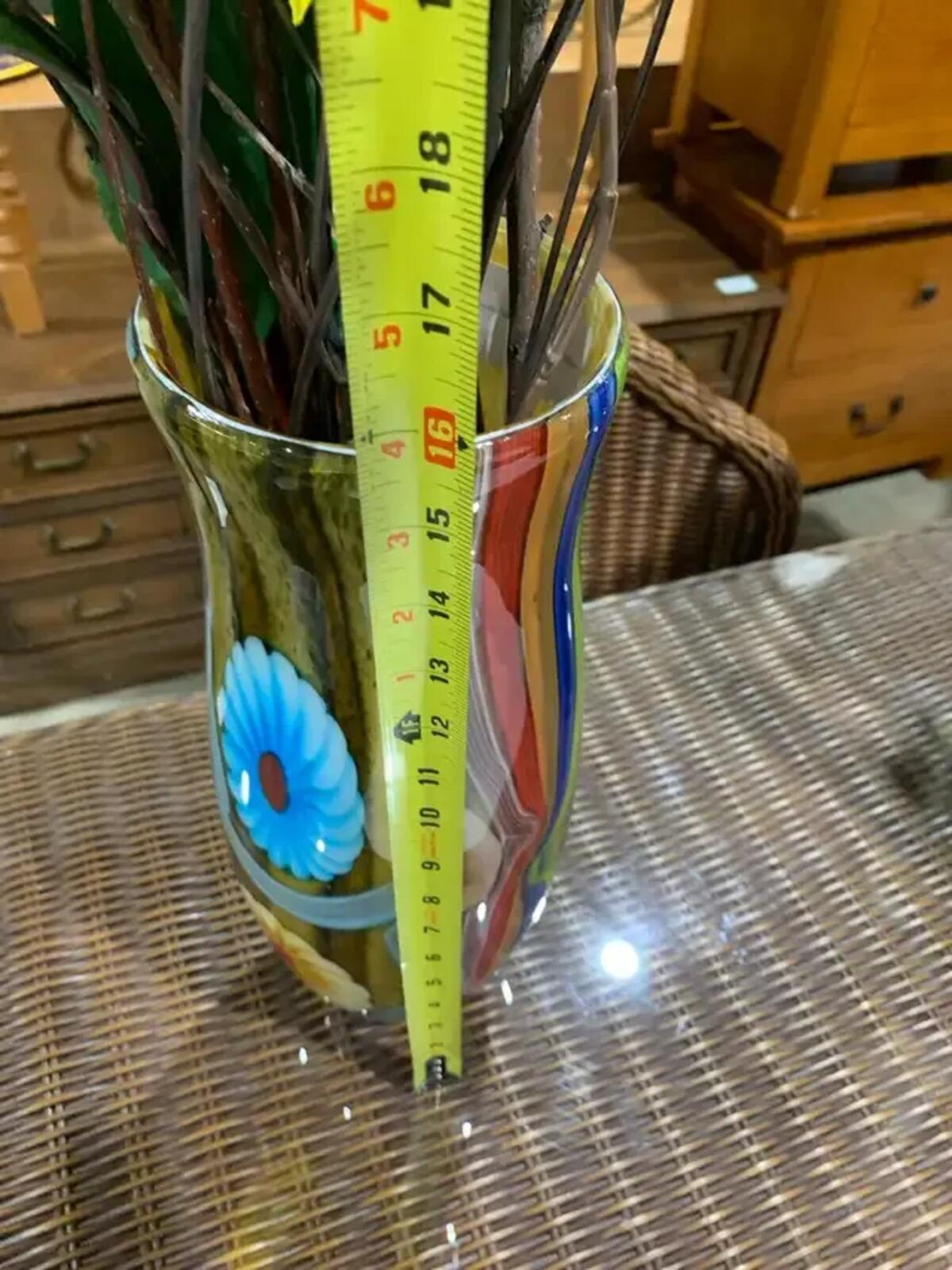 Primary colour Glass Flower Vase - Murano