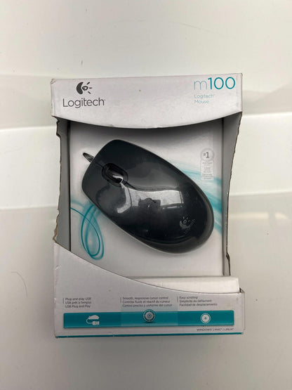 Logitech M100 Wired USB Optical Mouse New In Box