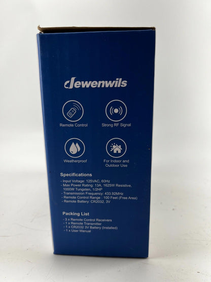 DEWENWILS Outdoor Indoor Wireless Remote Control Outlet Kit