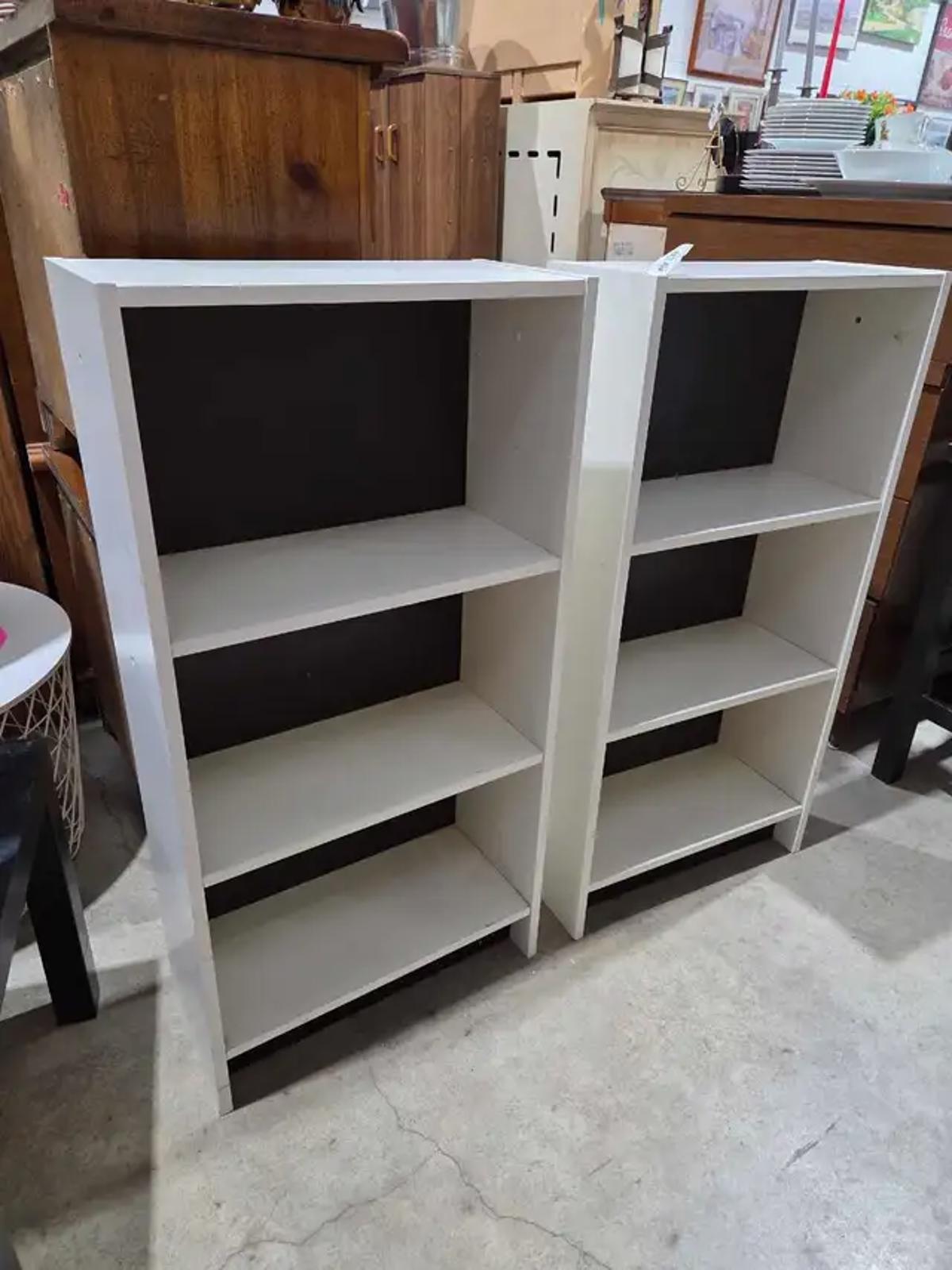 White Ikea Like Bookcase - 2 Available
