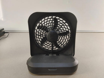 EXCELLENT CONDITION In-Box TREVA 5inch 2 Speed Desk Fan Battery Powered Black