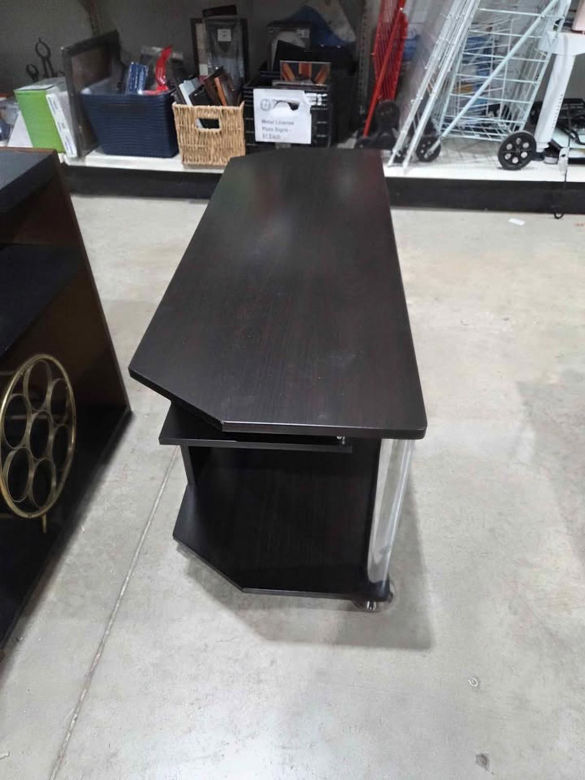 Black TV Stand Media Console w/ Shelves